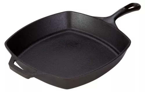 Lodge Logic 10.5″ Seasoned Square Skillet #L8SQ3