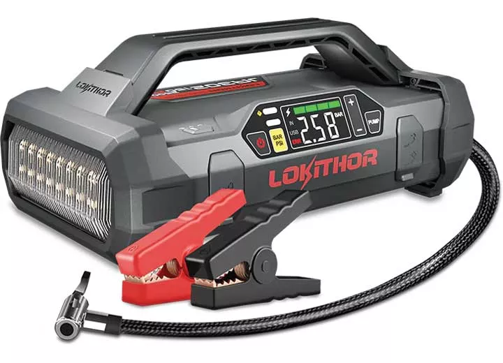 Lokithor Jump Starter with Air Compressor 2500Amp• JA302