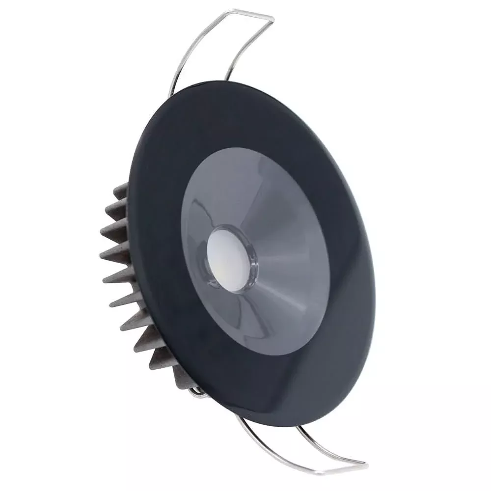Lumitec Illusion Flush Mount LED Down Light – White – Non-Dimming – Black Housing