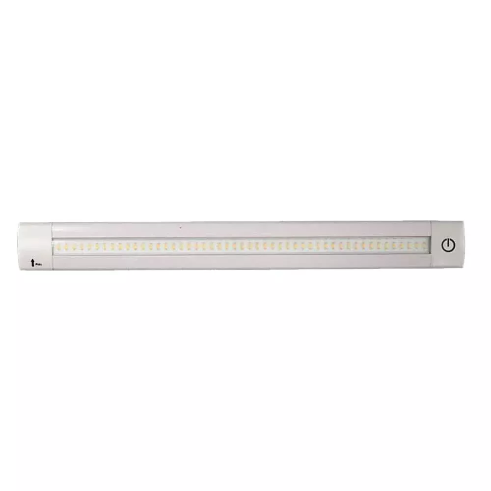 Lunasea Adjustable Linear LED Light with Built-In Dimmer – 12″ Warm White with Switch – LLB-32KW-01-00