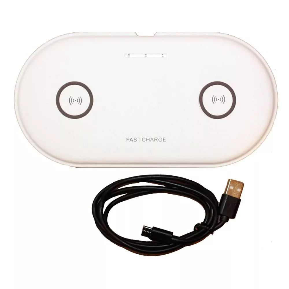 Lunasea Dual Qi Charge Pad – USB Powered – LLB-63AU-01-00