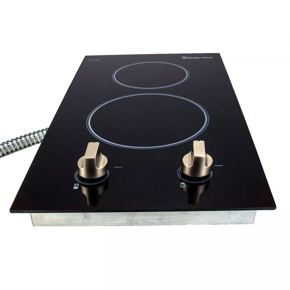 Magic Chef 12″ Electric Cooktop, 120V, Black• MCSCTE12BG2