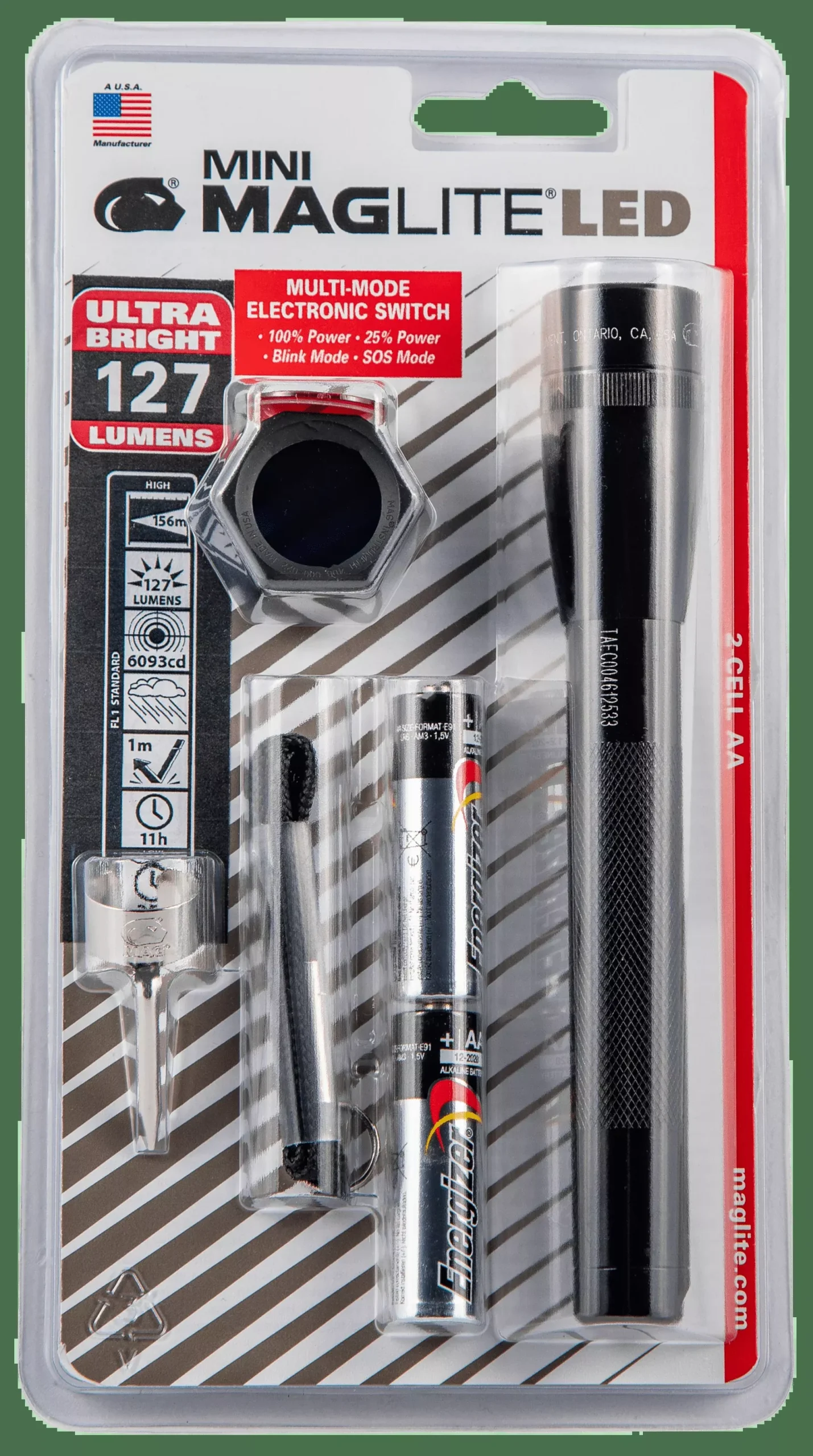 Maglite Mini Maglite, Mlt Sp2201c Mini 2cell AaCombo Pack Black