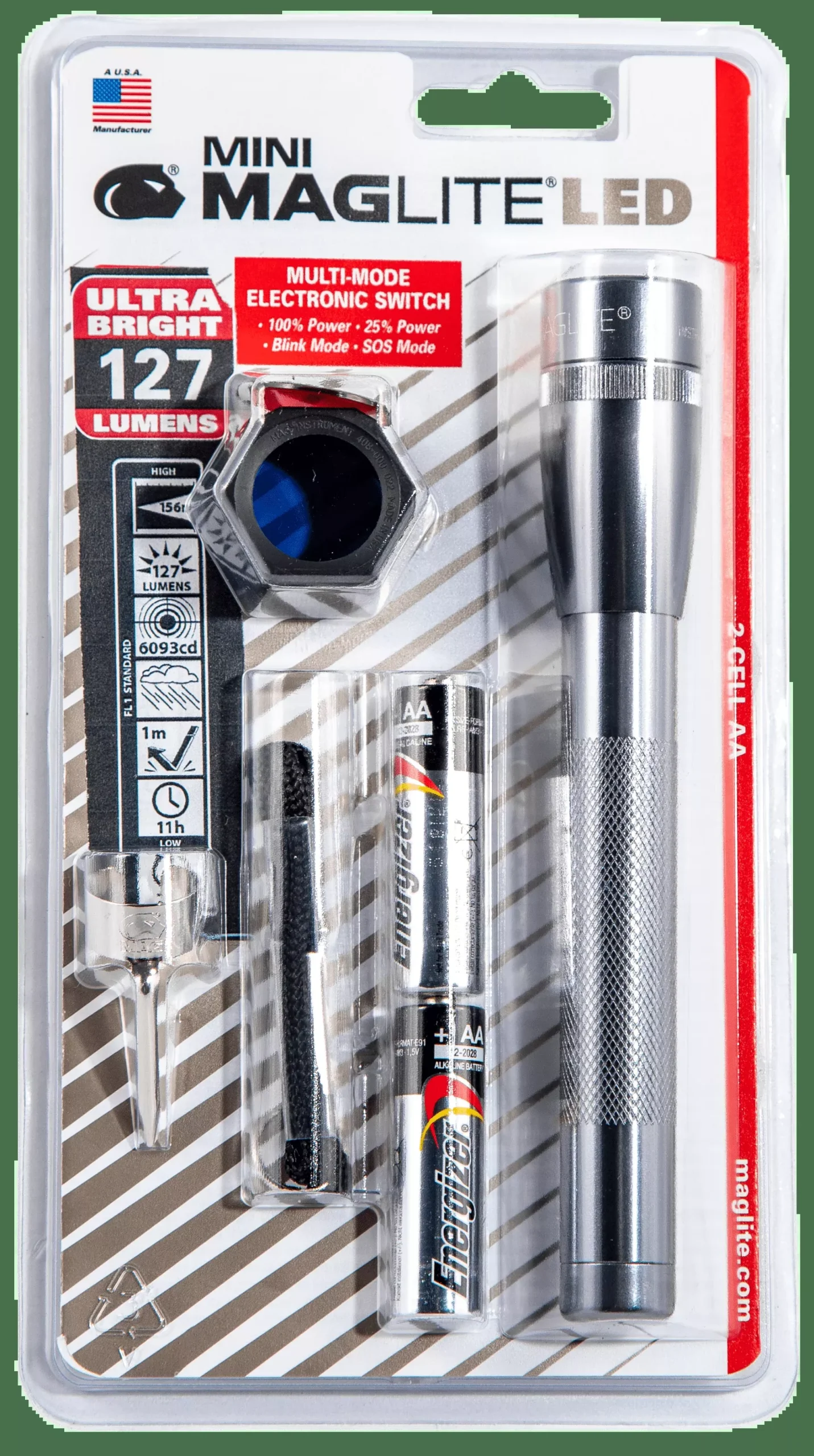 Maglite Mini Maglite, Mlt Sp2209c Mini 2cell AaCombo Pack Gray