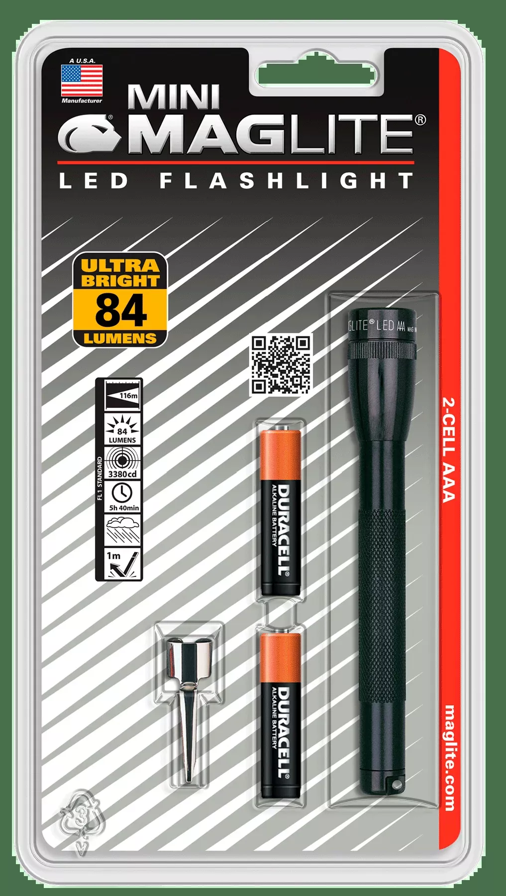 Maglite Mini Maglite, Mlt Sp32016 Mini Mag Led 2aaa Black