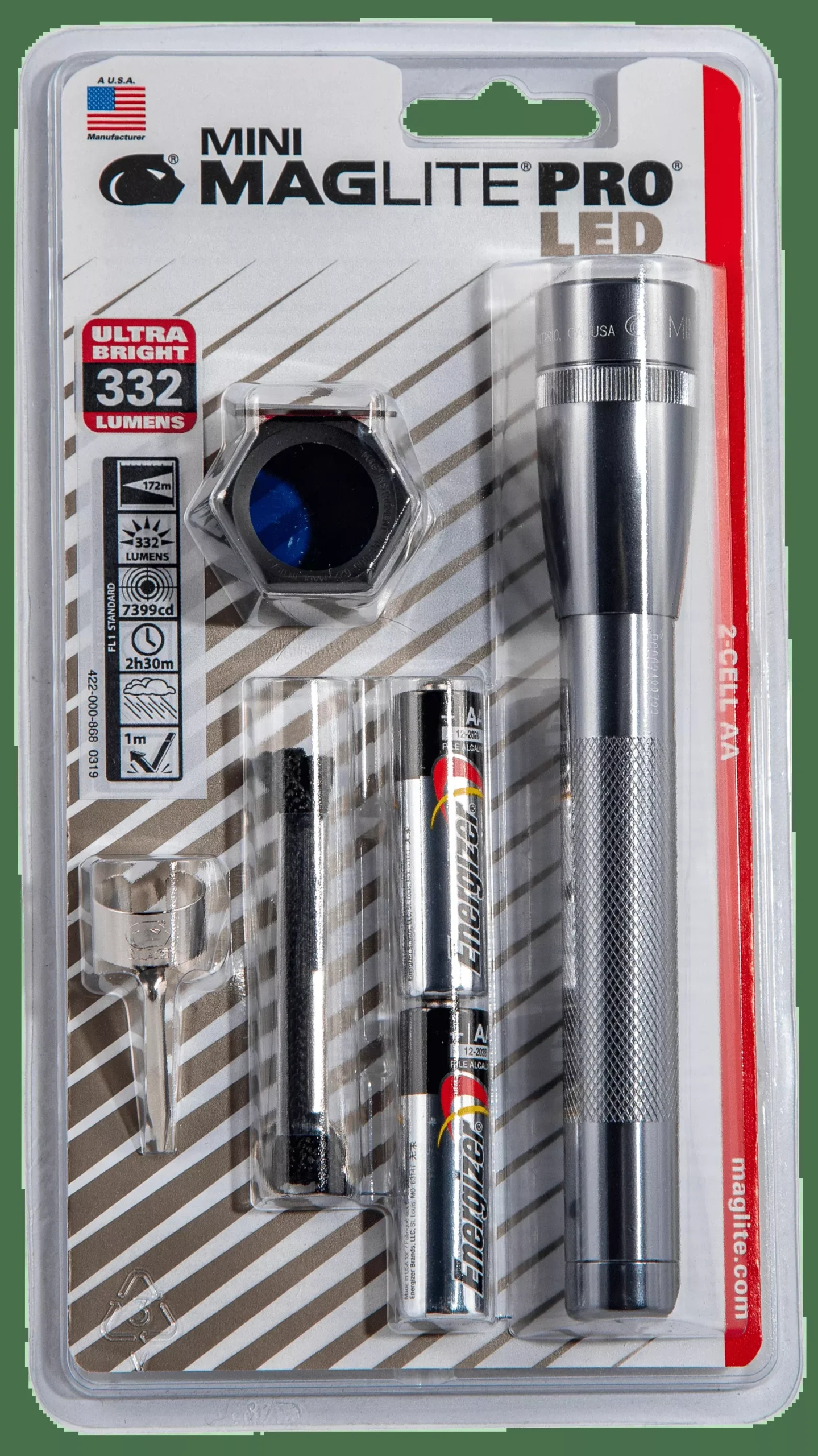 Maglite Mini Maglite Pro, Mlt Sp2p09c Mini 2cell AaPro Combo Pack Gray
