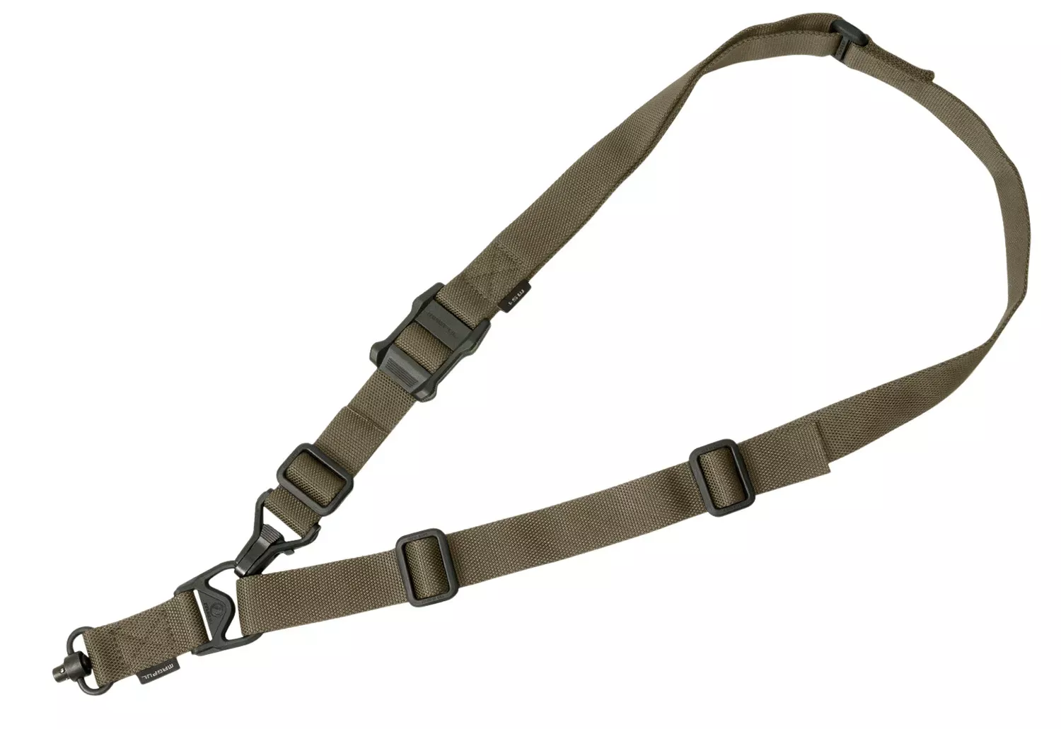 Magpul Single QD Sling GEN2 made of Nylon Webbing with Ranger Green Finish, Adjustable One-Two Point Design & QD Swivel for Rifles