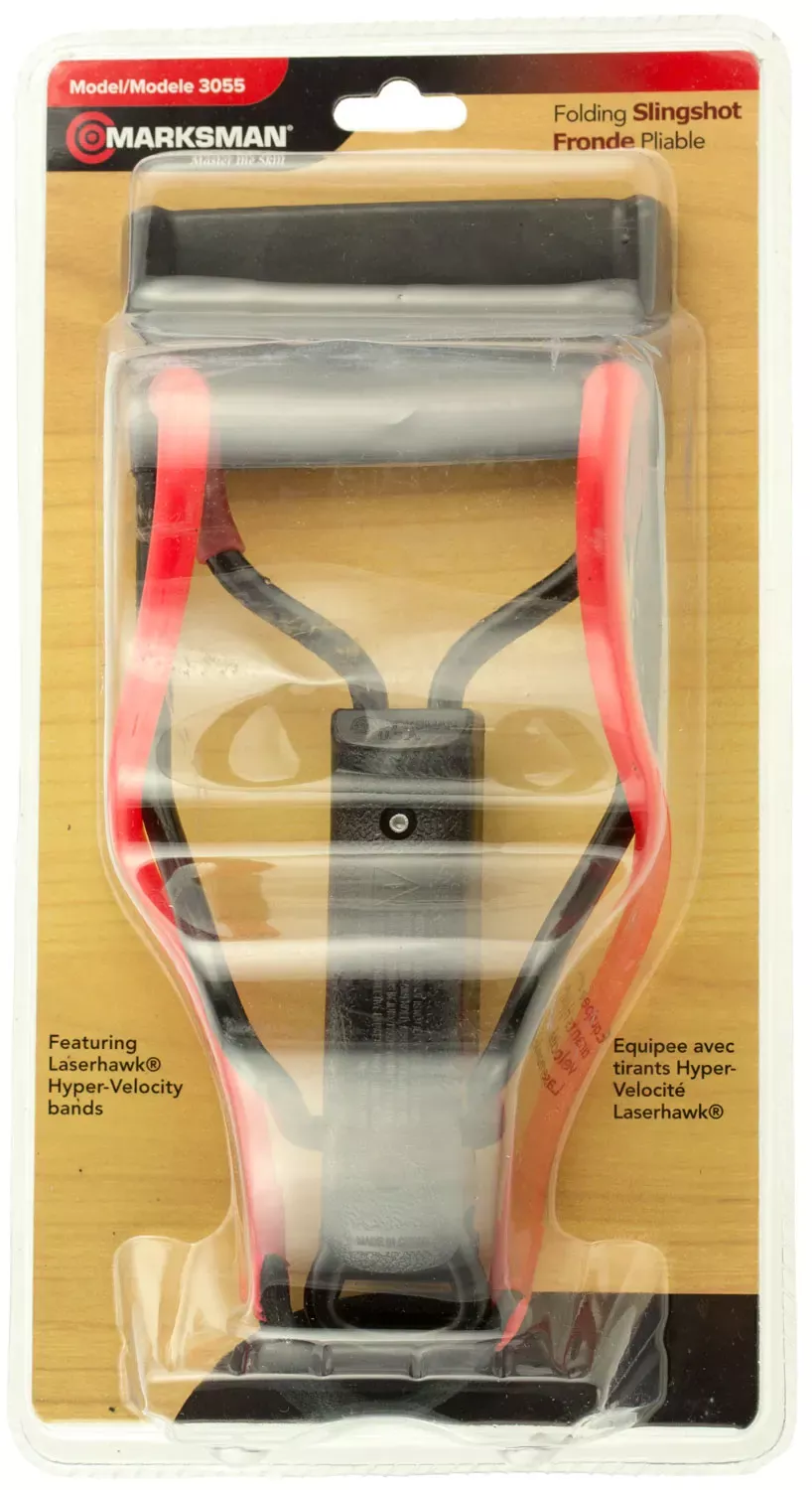 Marksman 3055 Folding Slingshot Red Hyper-Velocity Band