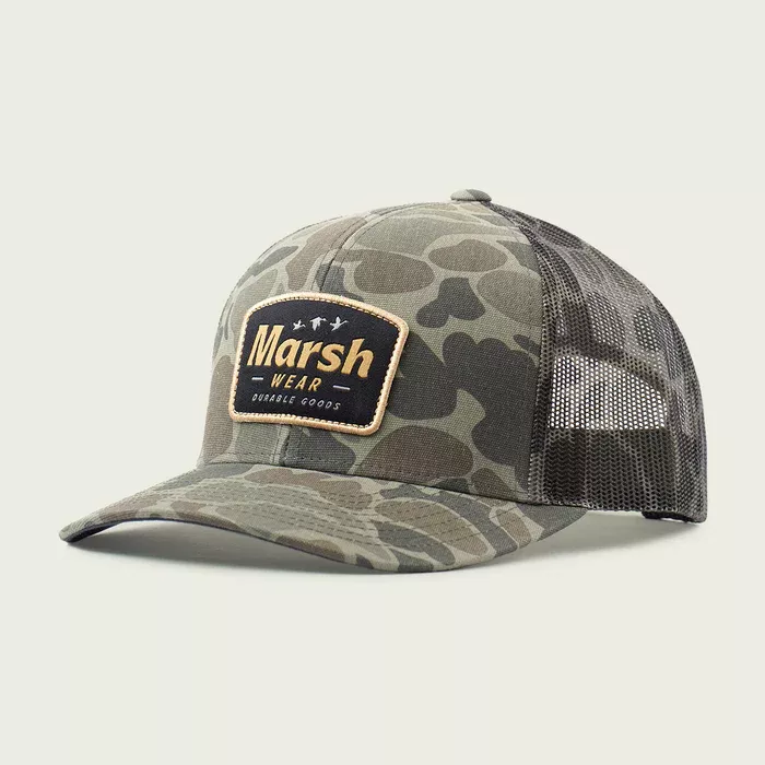 Marsh Wear Formation Trucker Hat – Dark Green Mallard Camo #MWC1065
