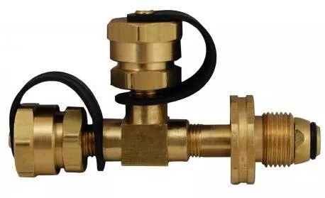 Marshall Excelsior Propane Adapter Fitting Pol x 1″-20 M x 1″-20 M – Tee• ME413P