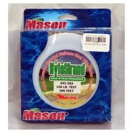 Mason Tackle NyloStrand Leader Wire – Black – 150 LB. – 300′