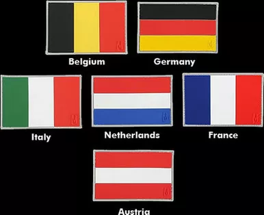 Maxpedition European Flags PVC Morale Patch Austria Only