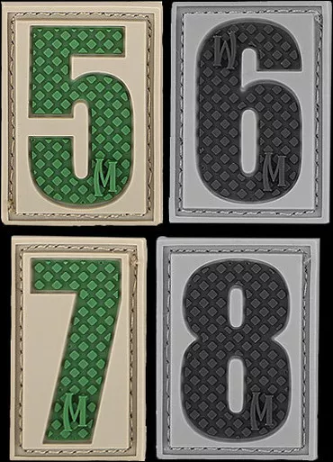 Maxpedition Numbers 0-9 PVC Morale Patches