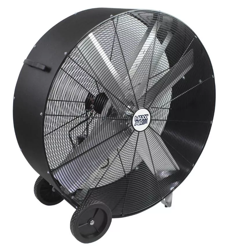 Maxxair Pro Flex 42″ 2-Speed Belt Drive Drum Fan• BF42BDPEBLK