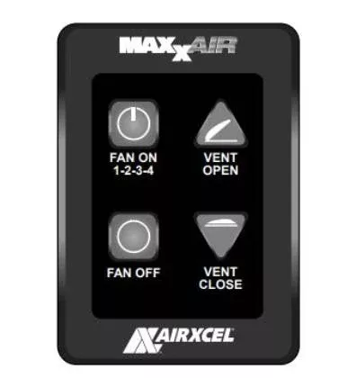 Maxxair Wall Control for Roof Vents, 4 Key, Black• 00A03550K