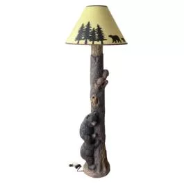 MayRich Company Black Bear Floor Lamp – 60″ Height – Black Bear with Squirrel
