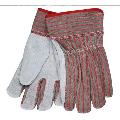 MCR Safety 1080 Clute Pattern Select Shoulder Split Leather Palm Work Gloves w/ Safety Cuff