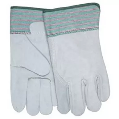 MCR Safety 1370 Split Full Leather Back Work Gloves w/ 2.5" Rubberized Cuff