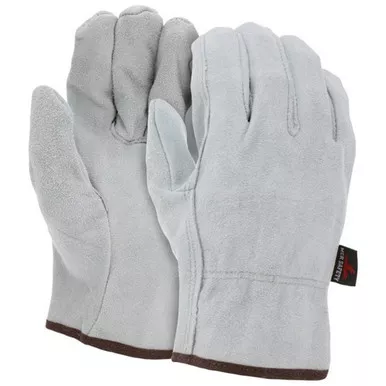 MCR Safety 3100 Premium Grade Natural Pearl Gray Split Leather Driver Work Gloves