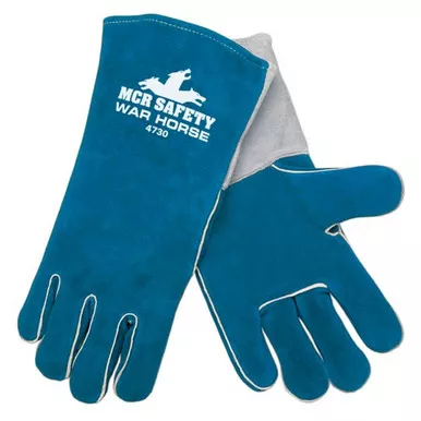 MCR Safety 4730 War Horse Premium Side Split Leather, Foam Lined Welding Work Gloves