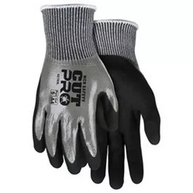 MCR Safety 92783 Cut Pro 13 Gauge HyperMax™ Salt & Pepper Shell, Foam Nitrile Palm Over Flat Nitrile Dip, Cut, Abrasion & Puncture Resistant Work Gloves