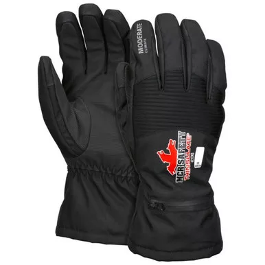 MCR Safety 981 Black Wind & Waterproof 100g Thinsulate™ Lined, MAXGrid™ Palm Mechanics Gloves w/ Inner Elastic Snow & Ice Cuff