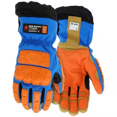 MCR Safety FF2932 ForceFlex MaxGrid™ Reinforced Padded Palm, Two-Way Spandex Back, 100g Thinsulate™ Liner, Cut Resistant Mechanics Gloves w/D3O on Back of Hand & Padded Palm & Hipora Waterproof Bladder