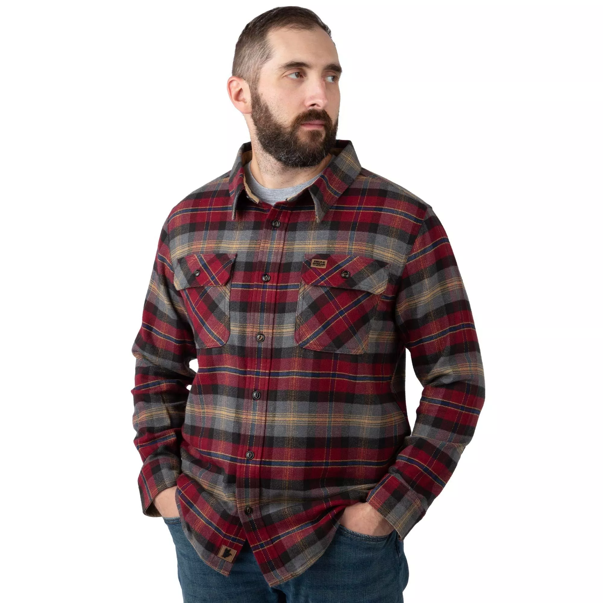 Men’s Bismuth Acrylic Plaid Flannel Shirt