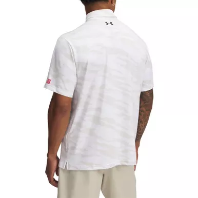 Men's Ua Drive Freedom Printed Polo White--black