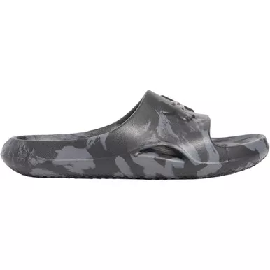 Men's Ua Locker V Camo Slides Black-castlerock-black