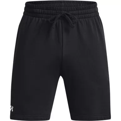 Men's Ua Rival Fleece Shorts Black--white