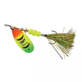 Mepps Aglia Flashabou Spinner - #4 - 1/3 oz. - Hot Fire Tiger/Fire Tiger