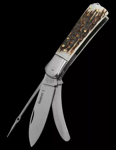 Mercury Hunter Stag Three Use Lockback Needle Penknife
