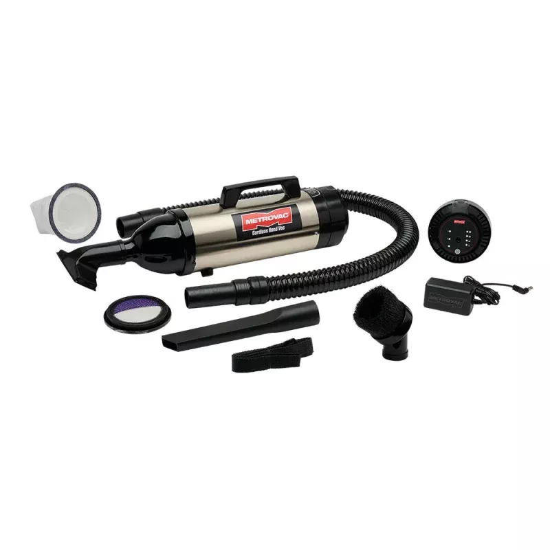 MetroVac CHV-S6 Deluxe Cordless Evolution Hand Vac – Stainless Steel