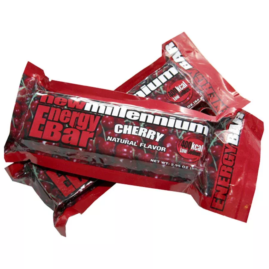 Millennium Cherry Energy Bars (400 Cal) – 5-Year Shelf Life, 6-Pack