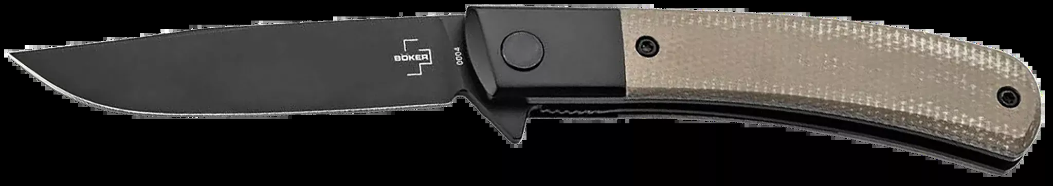 Modern Gentleman 2.95″ Plain Black Flipper Folding Knive