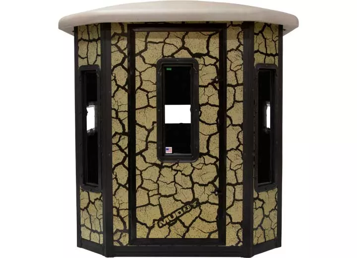 Muddy Bull Steel Box Blind, Cracked Mud Camo• MUD-BBBST4000
