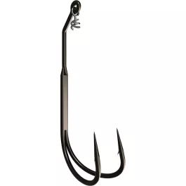 Mustad Frog Trailer Double Hook - Black Nickel - Size 4/0 - 2 Pack
