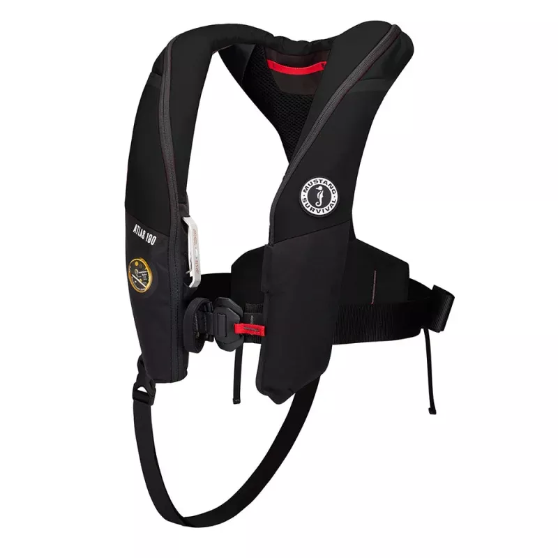Mustang Atlas 190 DLX Open Ocean Inflatable PFD – Black