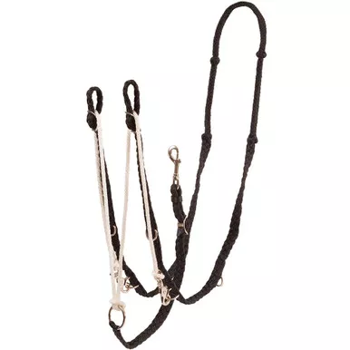 MUSTANG Barrel Racer German Black/White Martingale (8292-DT)