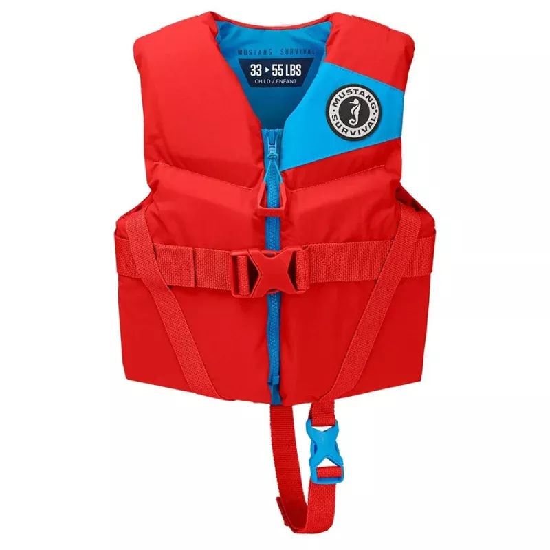 Mustang Child Rev Foam Life Vest – Imperial Red