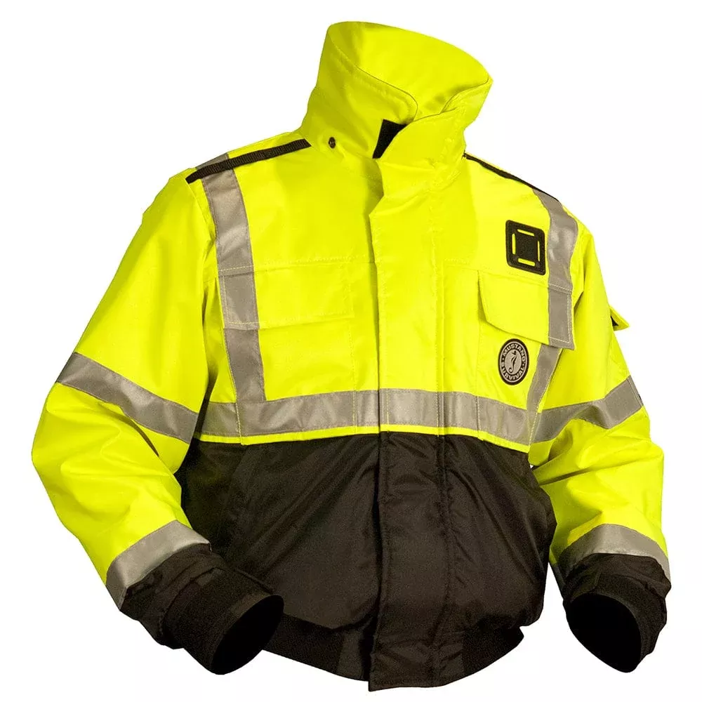 Mustang Classic Flotation Bomber Jacket ANSI – Hi-Vis Fluorescent Yellow/Green – Large
