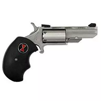 NAA 22 Black Widow 22 Mag 2" 5rd Fixed Sight Black Rubber Grip Stainless