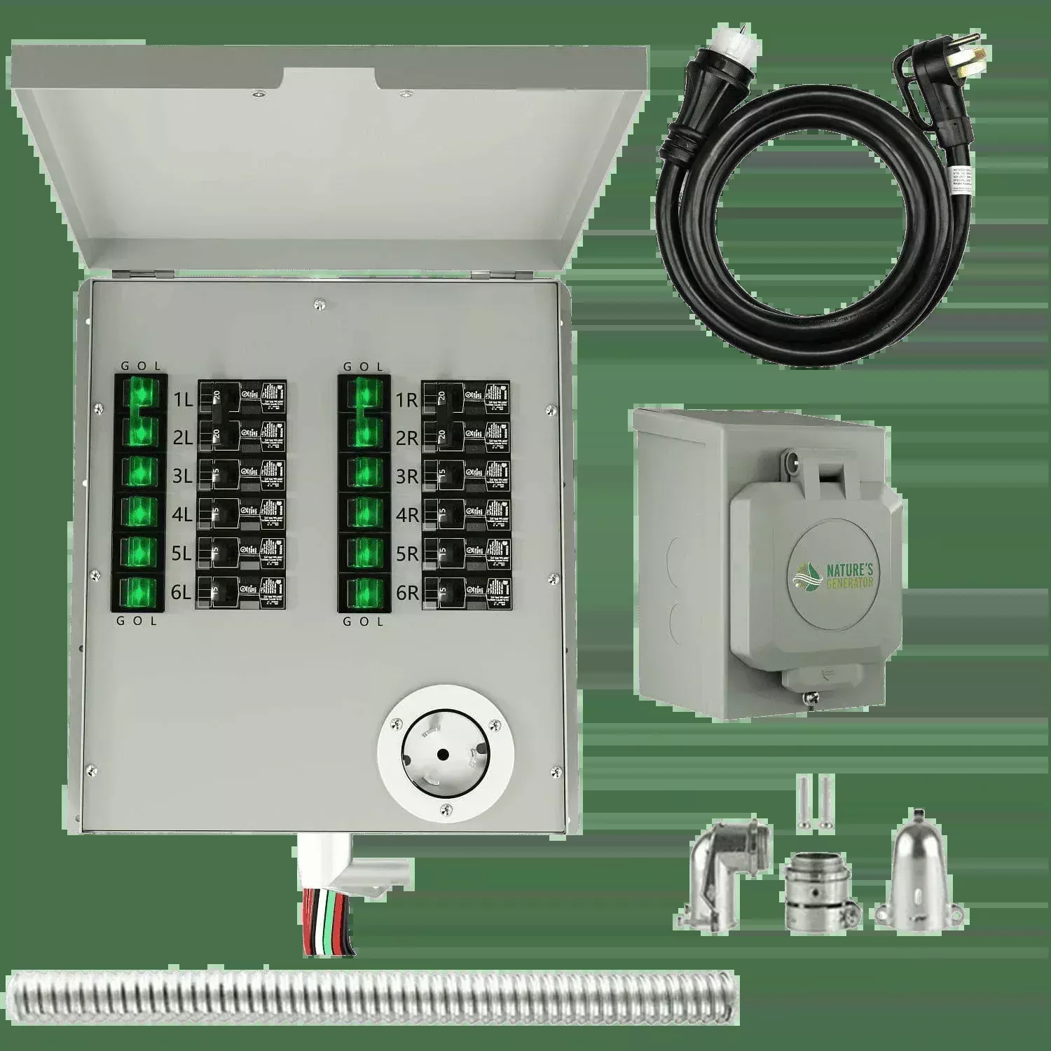 Nature's Generator 12-Circuit 120/240V 50A Non-Automatic Transfer Switch