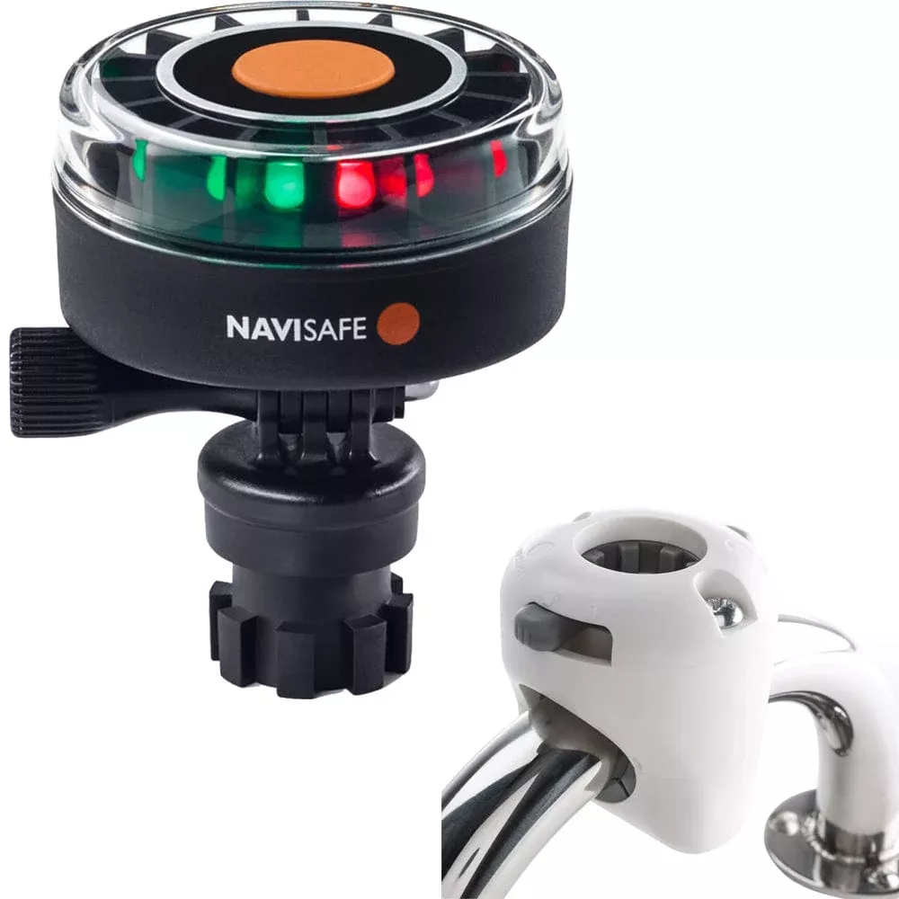 Navisafe Navilight 2NM Tricolor w/Navimount Base & Rail Mount – White