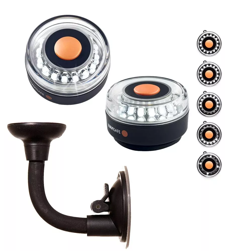 Navisafe Portable Navilight 360° 2NM – White w/Bendable Suction Cup Mount