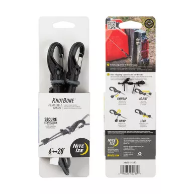 Nite Ize KBB5-01-R3 KnotBone™ Adjustable Bungee, Size #5