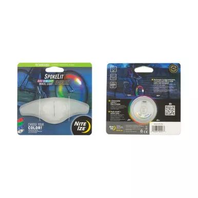 Nite Ize SKLR-07S-R6 SpokeLit Rechargeable Wheel Light, Disc-O Select™