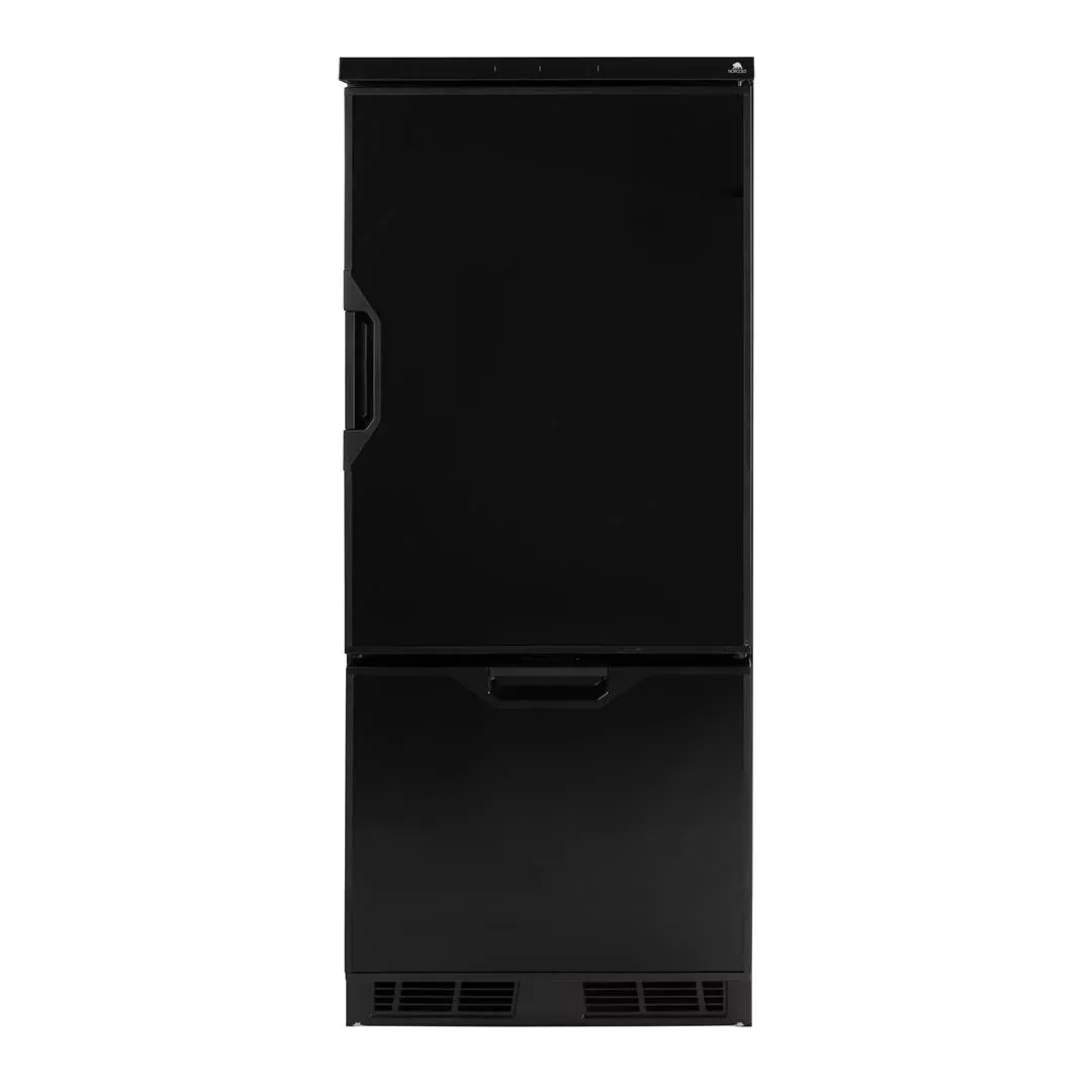 Norcold 6.2 Cu Ft 12V DC Compressor Refrigerator, RH, Black• N2175BPR