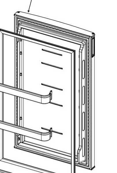 Norcold Lower Refrigerator Door for N10DCSS Polar Series• 640158